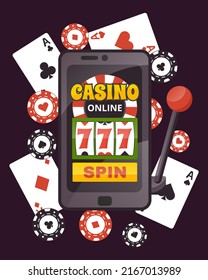 Slot machine on mobile phone