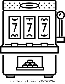 slot machine outline icon
