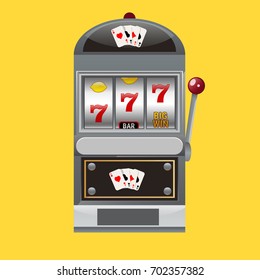 Slot machine realistic style colorful vector illustration