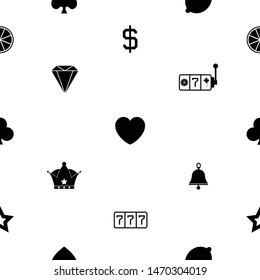 slot machine seamless pattern background icon.