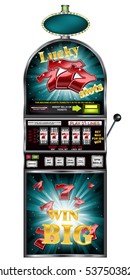 slot machine with seven symbol and bars