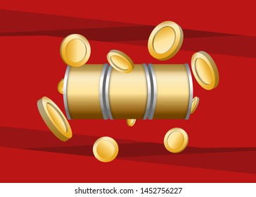 Slot Machine Slots Reel With Coins Jackpot Spin Gambling Vector Illustration