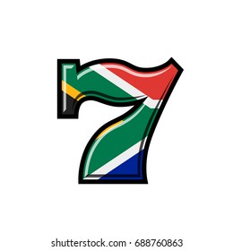 Slot machine south african flag vector illustration