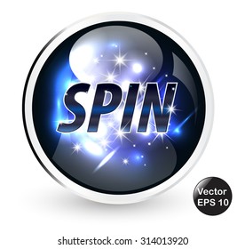 Slot machine spin button.
Vector illustration.