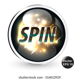 Slot machine spin button.
Vector illustration.