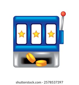 Slot machine with stars vector