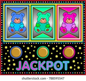 slot machine with teddy bears