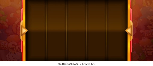 Slot machine template. Casino concept. Vector illustration.