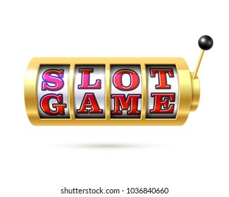 Slot machine with text Slot Game, vector illustration