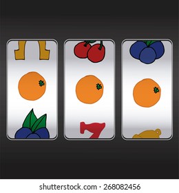 slot machine,threesome oranges