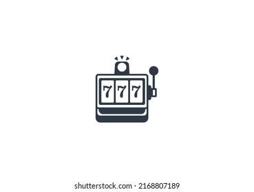 Slot Machine vector flat emoticon. Isolated Casino illustration. Slot Machine icon