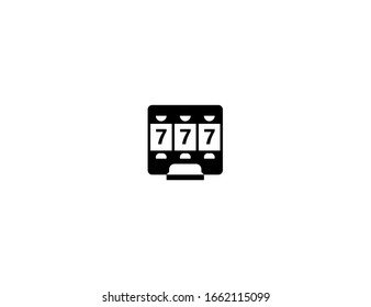 Slot Machine vector flat icon. Isolated Poker Machine, Casino emoji illustration 