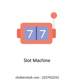 Slot Machine vector Flat Icons. Simple stock illustration stock illustration