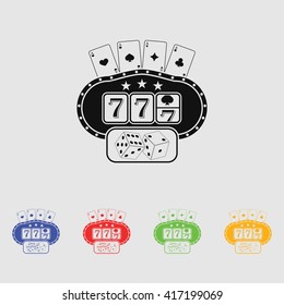 Slot machine vector icon