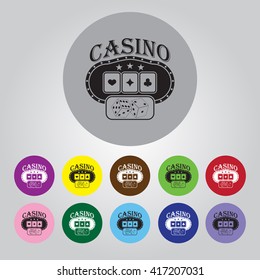 Slot machine vector icon