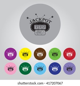 Slot machine vector icon