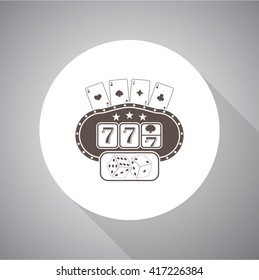Slot machine vector icon