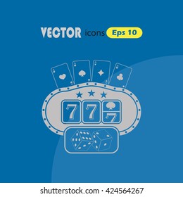 Slot machine vector icon