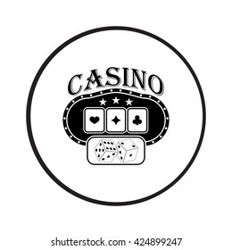 Slot machine vector icon