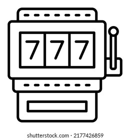 Slot Machine vector icon. Can be used for printing, mobile and web applications.