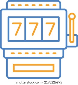 Slot Machine vector icon. Can be used for printing, mobile and web applications.