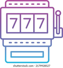 Slot Machine vector icon. Can be used for printing, mobile and web applications.