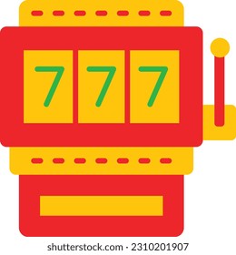 Slot Machine vector icon. Can be used for printing, mobile and web applications.