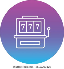 Slot Machine vector icon. Can be used for printing, mobile and web applications.