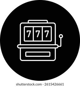 Slot Machine vector icon. Can be used for printing, mobile and web applications.