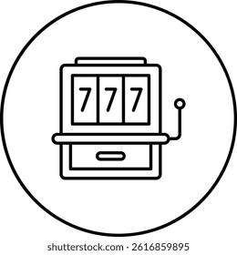 Slot Machine vector icon. Can be used for printing, mobile and web applications.