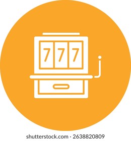 Slot Machine vector icon. Can be used for printing, mobile and web applications.