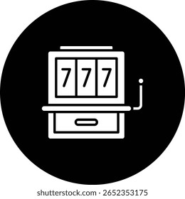 Vektorsymbol der Spielautomaten. Kann für Druck-, Mobil- und Web-Anwendungen verwendet werden.