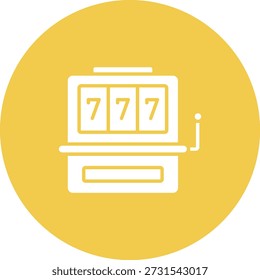 Vektorsymbol der Spielautomaten. Kann für Druck-, Mobil- und Web-Anwendungen verwendet werden.