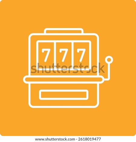 Slot Machine vector icon. Can be used for printing, mobile and web applications.