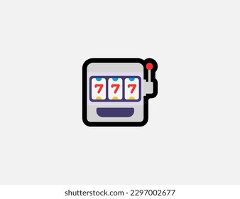 Slot Machine vector icon. Poker Machine, Casino. Emoji illustration. Isolated Slot Machine vector emoticon