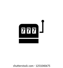 slot machine vector icon. slot machine sign on white background. slot machine icon for web and app