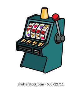 Slot machine vector illustration isolated on white background