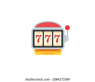 Slotmaschine Vektorgrafik einzeln Symbol. Glücksspiel Emoji-Illustration. Casino-Vektorgrafik einzeln auf Emotionen