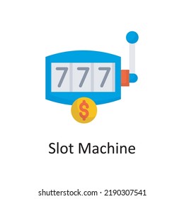 Slot Machine vector outline Icon Design illustration. Sports And Awards Symbol on White background EPS 10 File