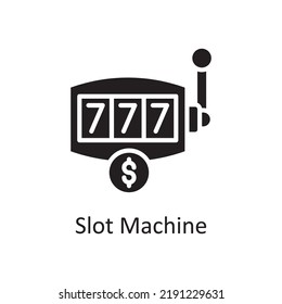 Slot Machine vector solid Icon Design illustration. Sports And Awards Symbol on White background EPS 10 File