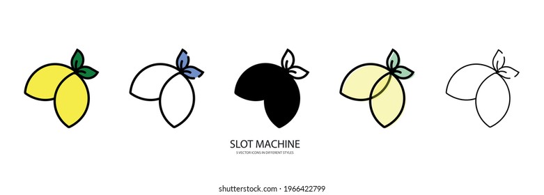 Slot Machine vector type icon