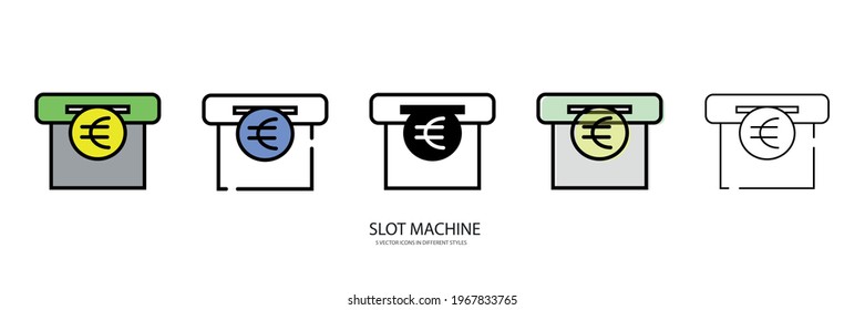 Slot Machine vector type icon