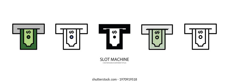 slot machine vector type icon