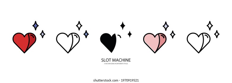 slot machine vector type icon