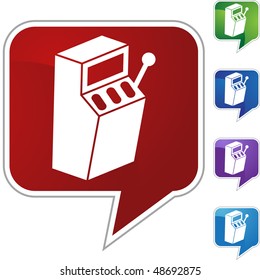 Slot Machine web button isolated on a background.