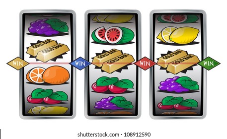 casino flyer slot machine reels graphic design