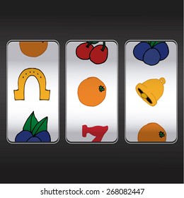 slot machine,horseshoes orange  and bell