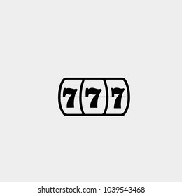Slot machines icon. Vector slot machine