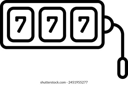 Slot machines outline icon vector illustration