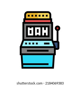slot mashine game color icon vector. slot mashine game sign. isolated symbol illustration